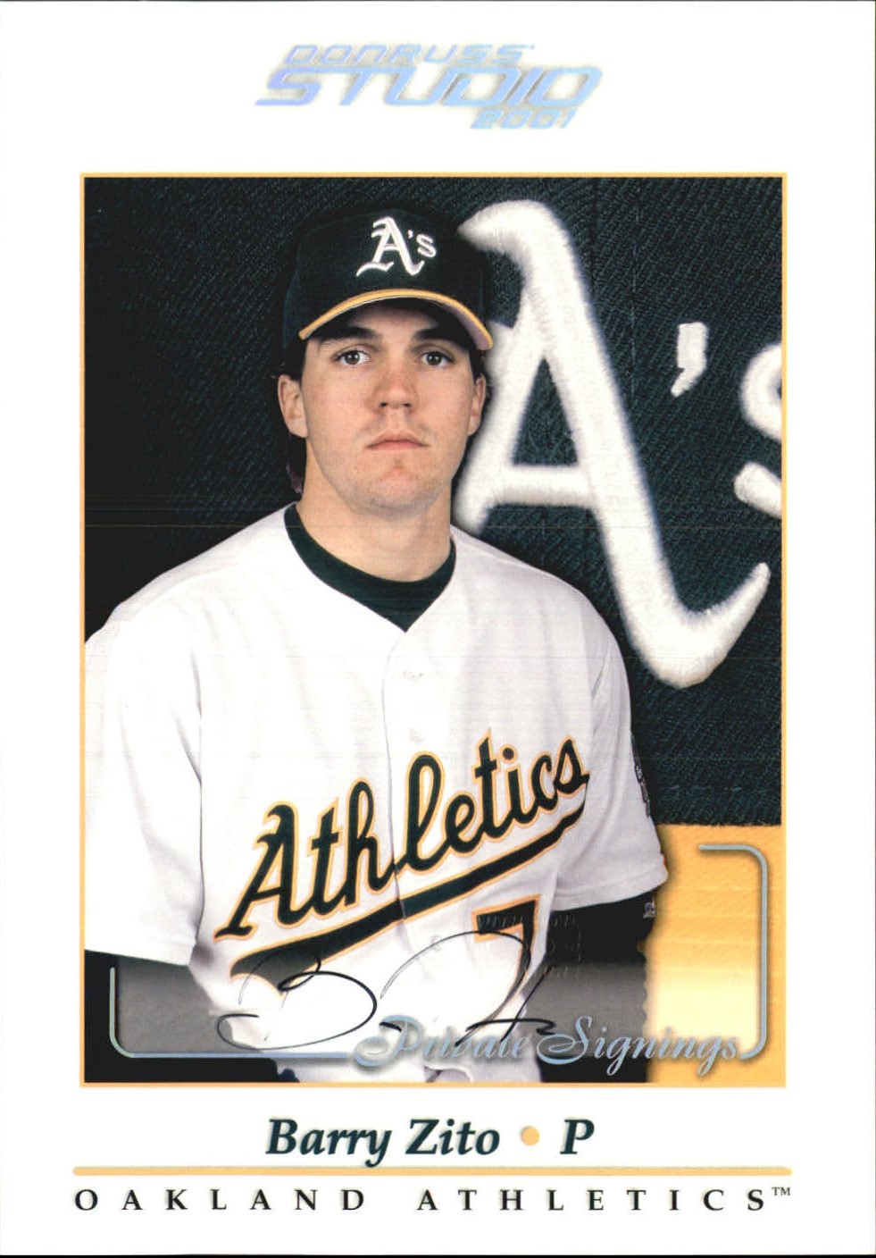 2001 Studio Private Signings 5 x 7 #48 Barry Zito