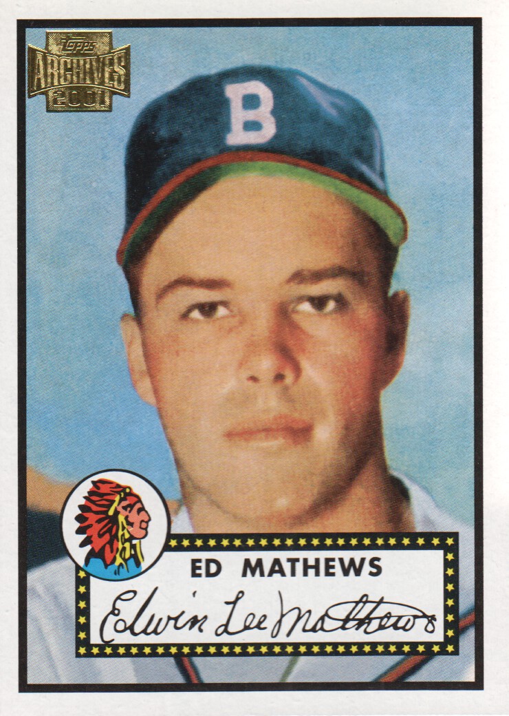 2001 Topps Archives #8 Eddie Mathews 52