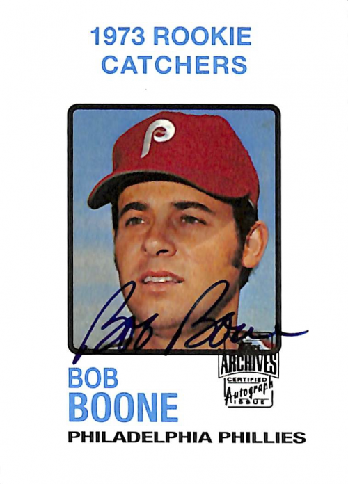 2001 Topps Archives Autographs #TAA14 Bob Boone E1