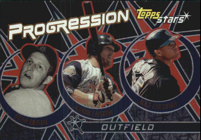 2001 Topps Stars Progression #P5 Musial/Erstad/A.Escobar