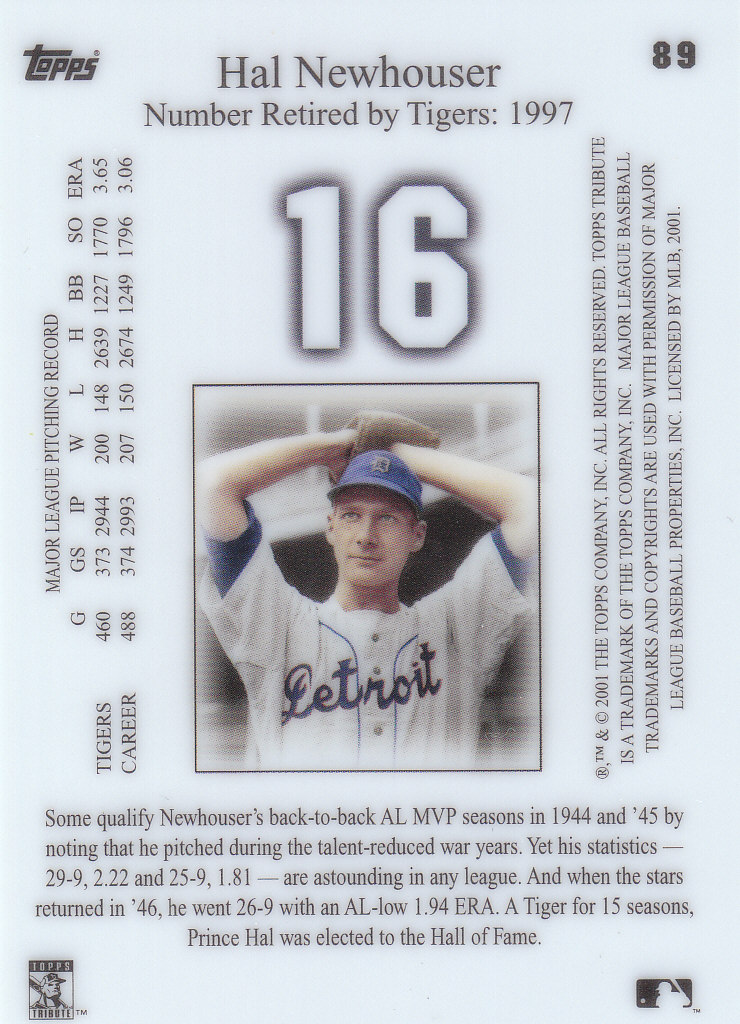 Topps Tribute Baseball 2001 - Imagen 7 de 7