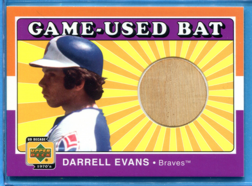 2001 Upper Deck Decade 1970's Game Bat #BDAE Darrell Evans