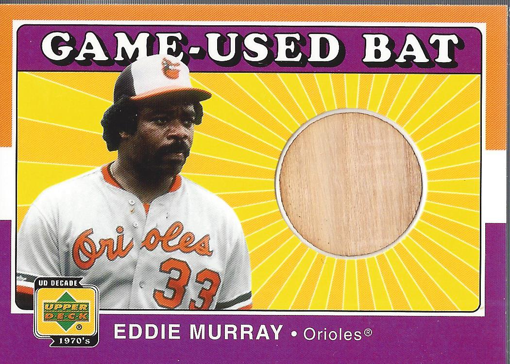 2001 Upper Deck Decade 1970's Game Bat #BEM Eddie Murray