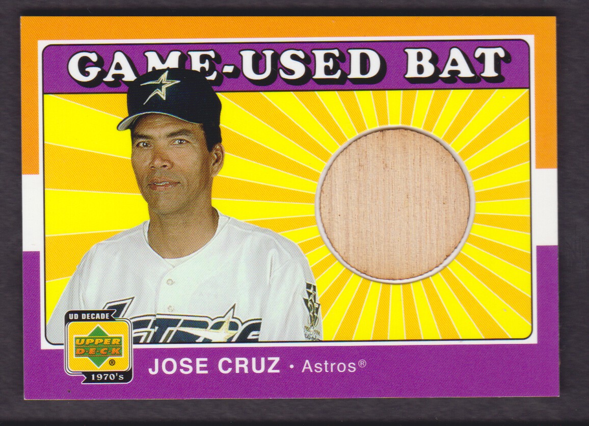 2001 Upper Deck Decade 1970's Game Bat #BJOC Jose Cruz