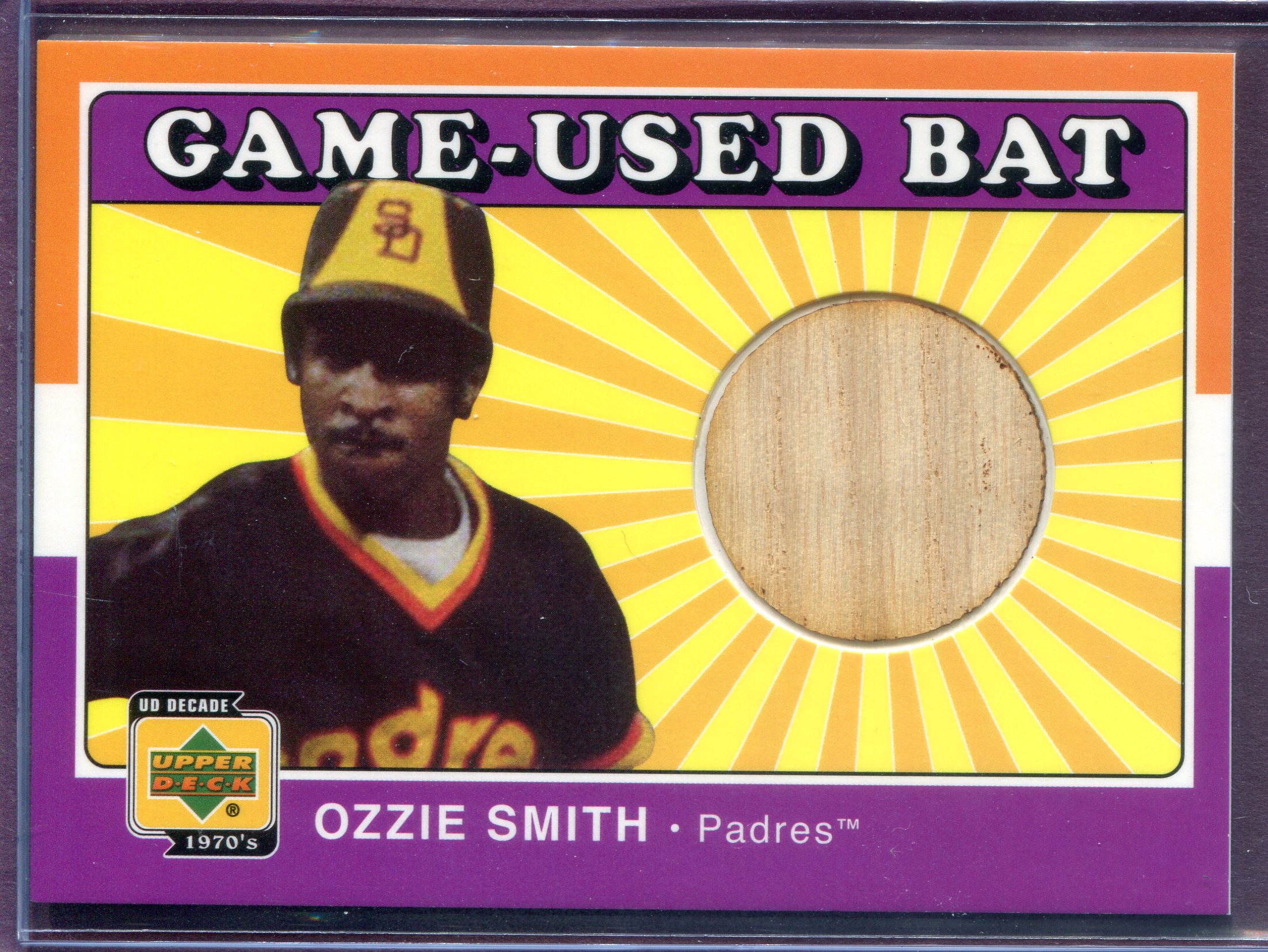 2001 Upper Deck Decade 1970's Game Bat #BOS Ozzie Smith