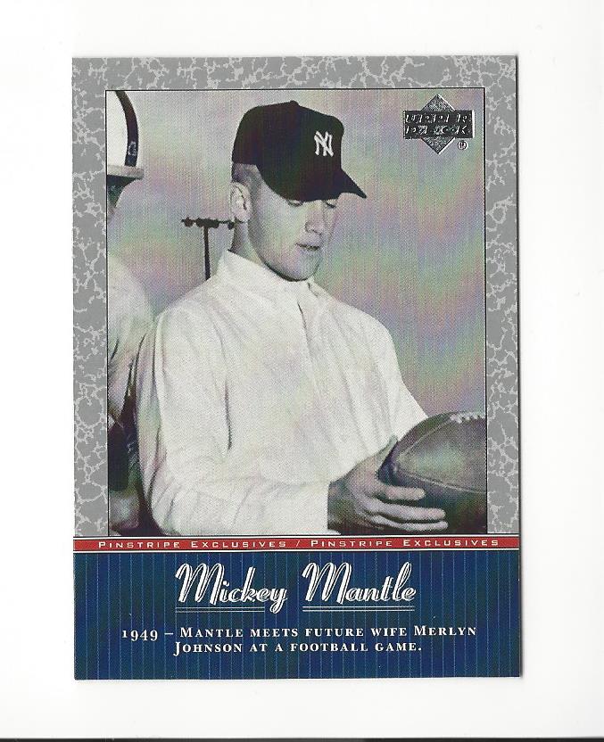 2001 UD Baseball Mickey Mantle Pinstripe Exclusives Insert Singles - You Choose - 第 6/66 張圖片
