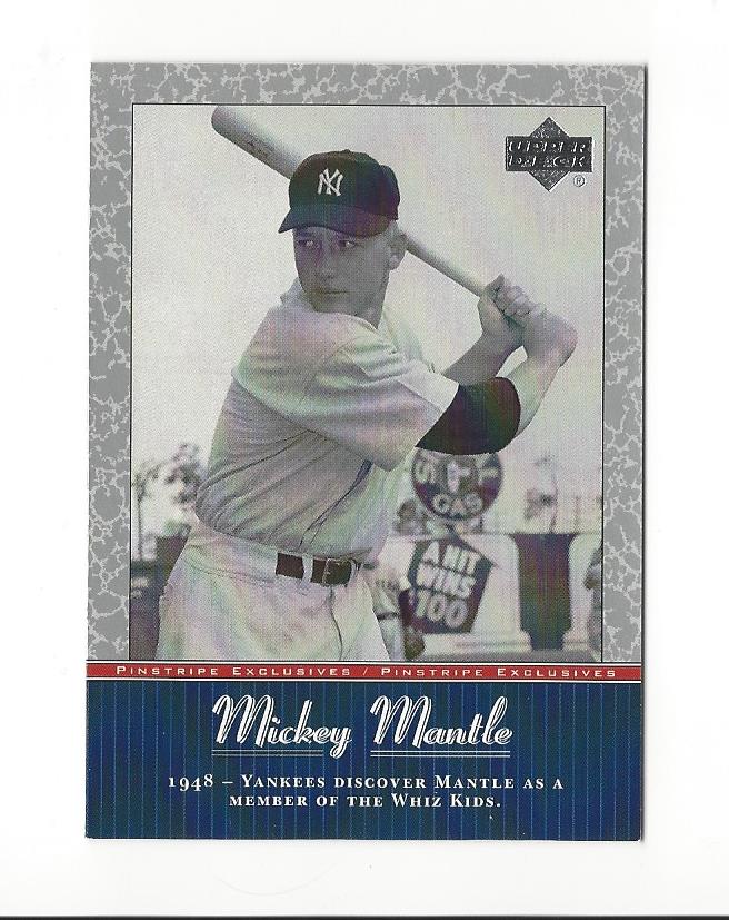 2001 UD Baseball Mickey Mantle Pinstripe Exclusives Insert Singles - You Choose - 第 7/66 張圖片