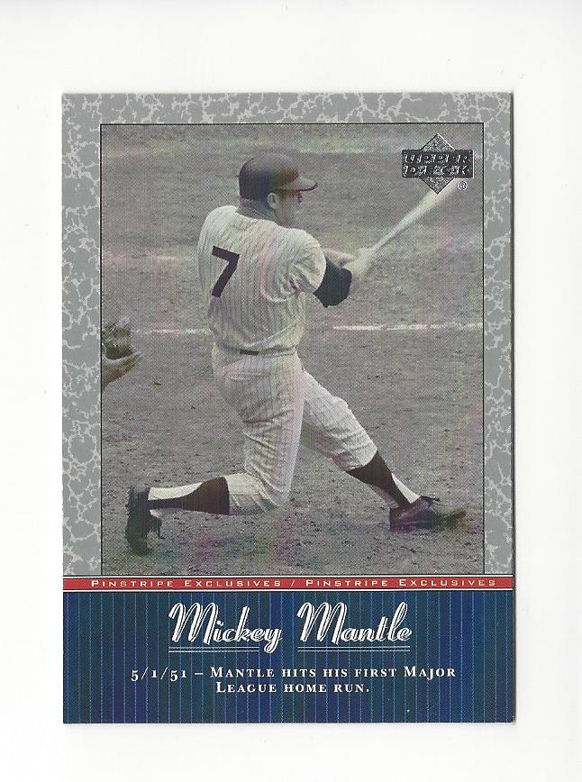 2001 UD Baseball Mickey Mantle Pinstripe Exclusives Insert Singles - You Choose - 第 9/66 張圖片