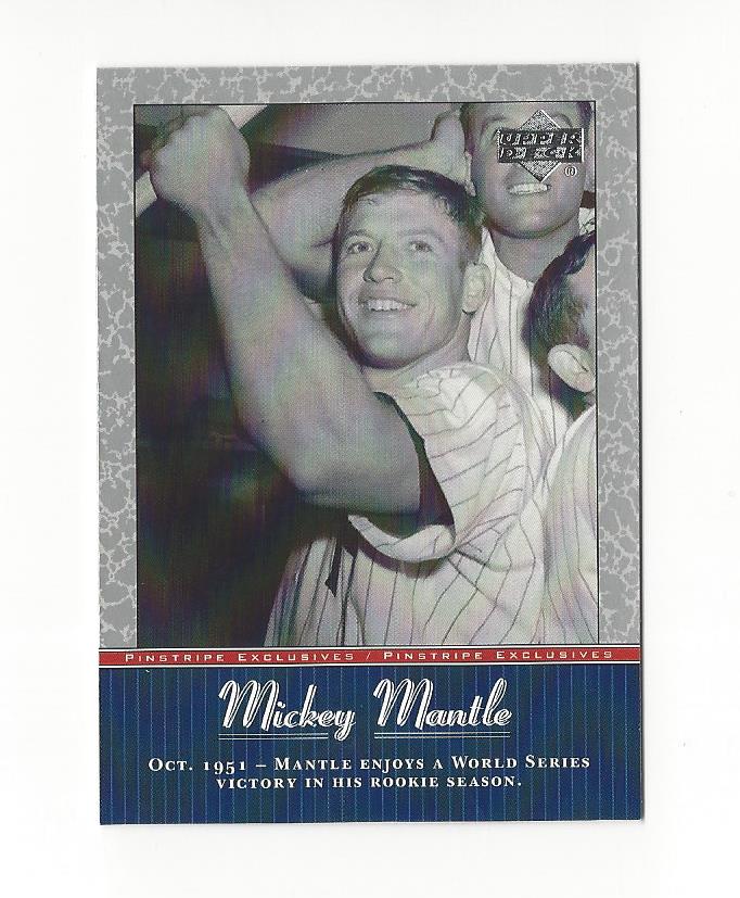 2001 UD Baseball Mickey Mantle Pinstripe Exclusives Insert Singles - You Choose - 第 10/66 張圖片