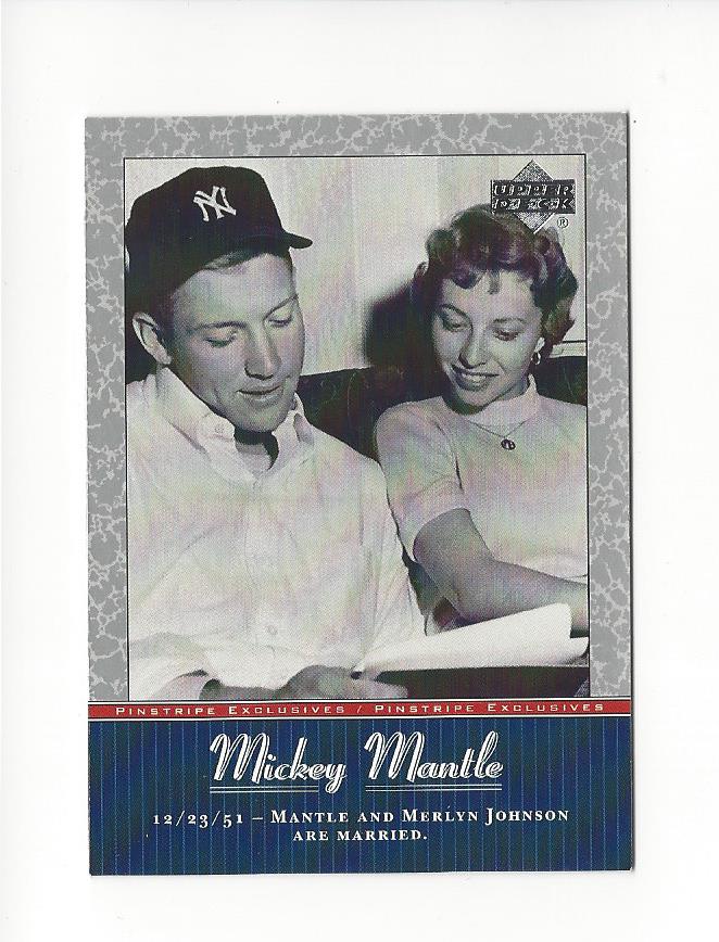 2001 UD Baseball Mickey Mantle Pinstripe Exclusives Insert Singles - You Choose - 第 11/66 張圖片