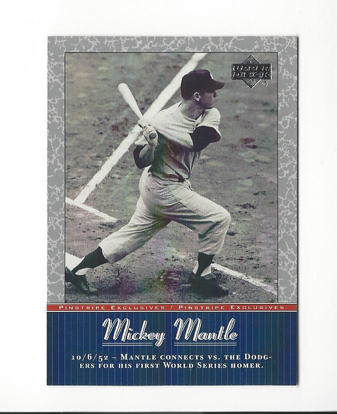 2001 UD Baseball Mickey Mantle Pinstripe Exclusives Insert Singles - You Choose - 第 13/66 張圖片
