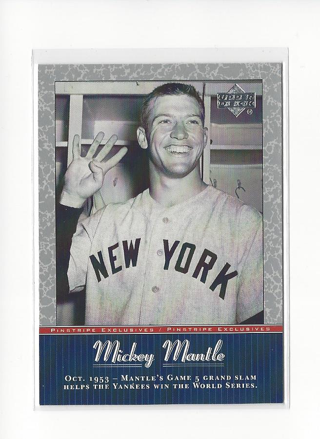 2001 UD Baseball Mickey Mantle Pinstripe Exclusives Insert Singles - You Choose - 第 17/66 張圖片