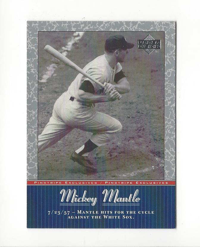 2001 Upper Deck Pinstripe Exclusives Mantle #MM24 Mickey Mantle