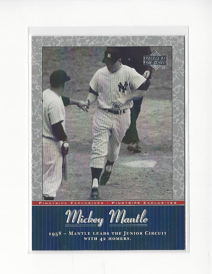 2001 UD Baseball Mickey Mantle Pinstripe Exclusives Insert Singles - You Choose - 第 32/66 張圖片