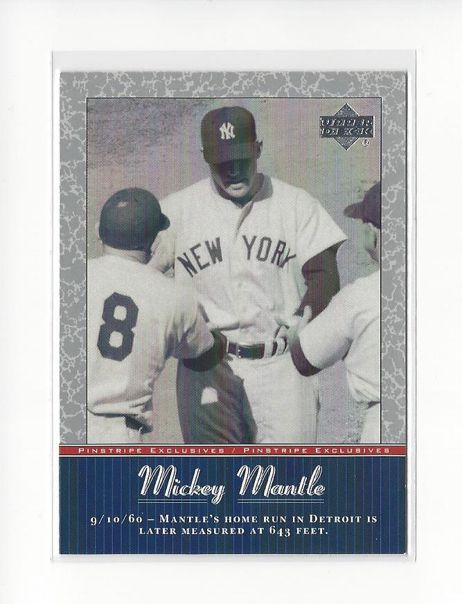 2001 Upper Deck Pinstripe Exclusives Mantle #MM32 Mickey Mantle