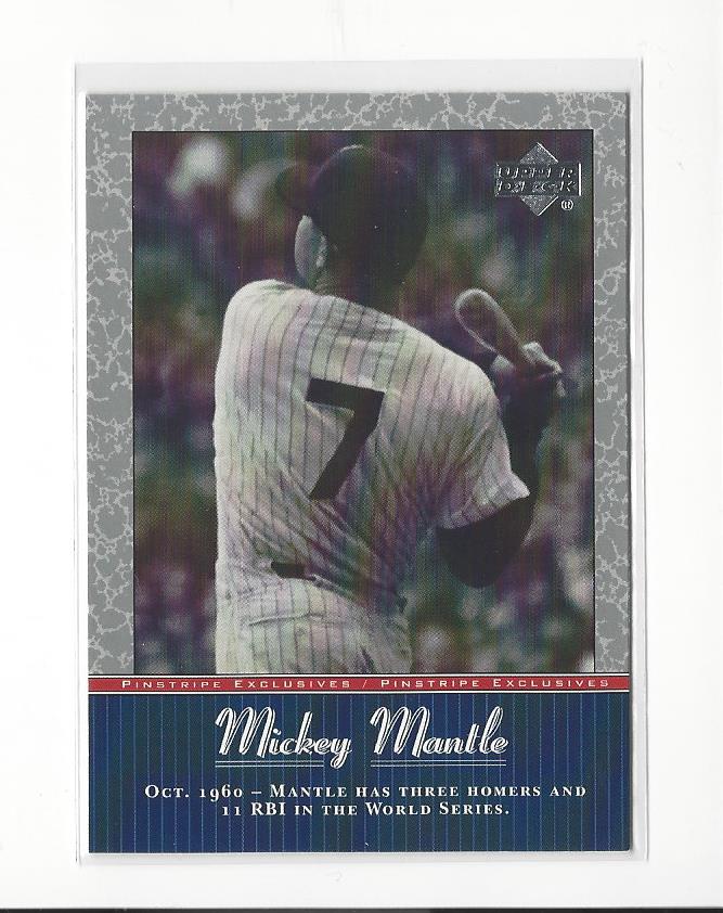 2001 Upper Deck Pinstripe Exclusives Mantle #MM33 Mickey Mantle
