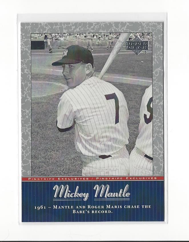 2001 UD Baseball Mickey Mantle Pinstripe Exclusives Insert Singles - You Choose - 第 40/66 張圖片