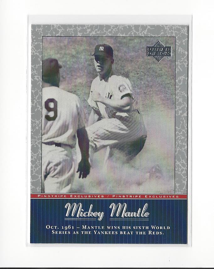 2001 UD Baseball Mickey Mantle Pinstripe Exclusives Insert Singles - You Choose - 第 41/66 張圖片
