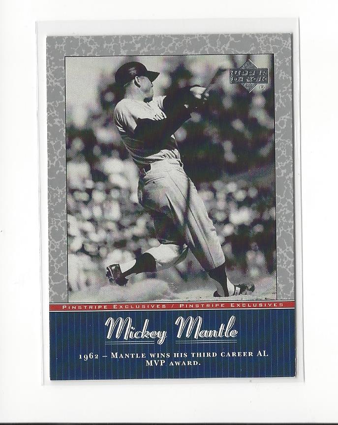 2001 UD Baseball Mickey Mantle Pinstripe Exclusives Insert Singles - You Choose - 第 46/66 張圖片