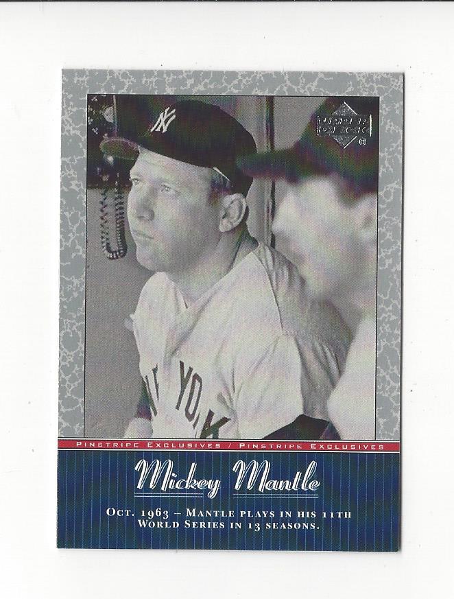 2001 UD Baseball Mickey Mantle Pinstripe Exclusives Insert Singles - You Choose - 第 49/66 張圖片