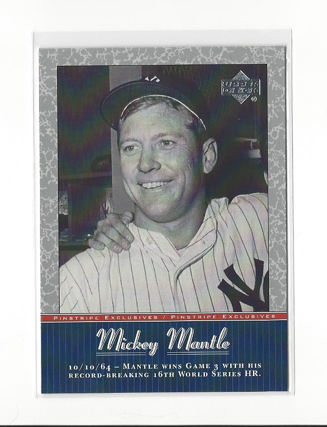 2001 UD Baseball Mickey Mantle Pinstripe Exclusives Insert Singles - You Choose - 第 50/66 張圖片