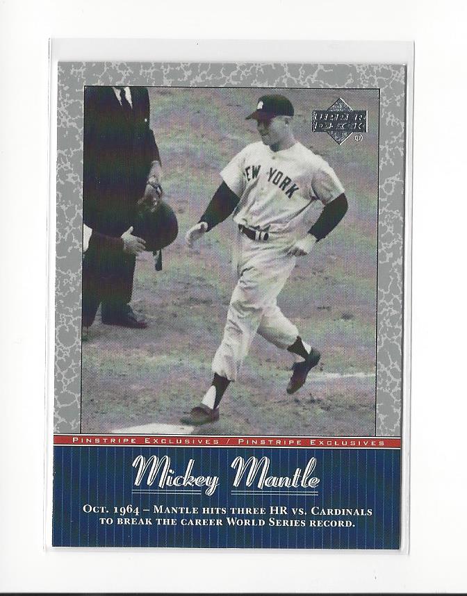 2001 UD Baseball Mickey Mantle Pinstripe Exclusives Insert Singles - You Choose - 第 51/66 張圖片