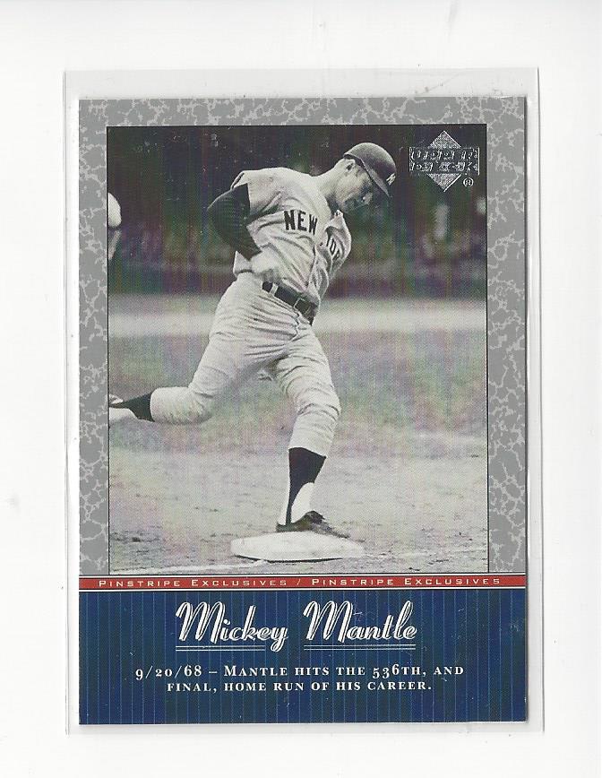 2001 UD Baseball Mickey Mantle Pinstripe Exclusives Insert Singles - You Choose - 第 56/66 張圖片