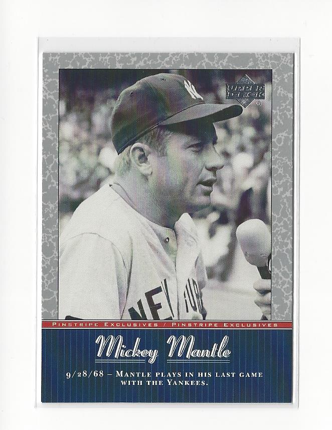2001 UD Baseball Mickey Mantle Pinstripe Exclusives Insert Singles - You Choose - 第 57/66 張圖片
