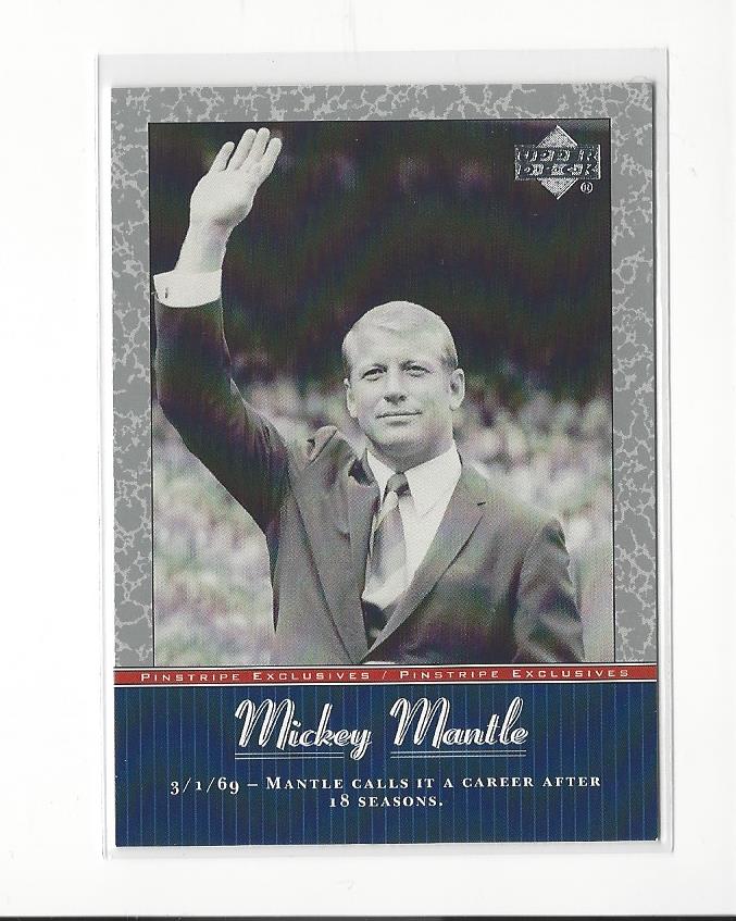 2001 UD Baseball Mickey Mantle Pinstripe Exclusives Insert Singles - You Choose - 第 58/66 張圖片