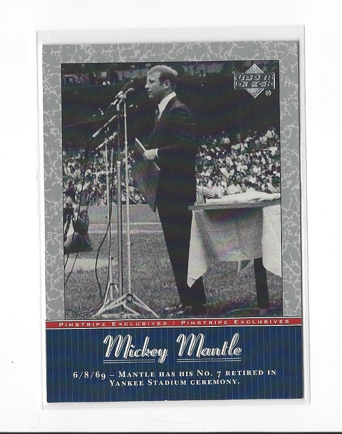 2001 UD Baseball Mickey Mantle Pinstripe Exclusives Insert Singles - You Choose - 第 59/66 張圖片