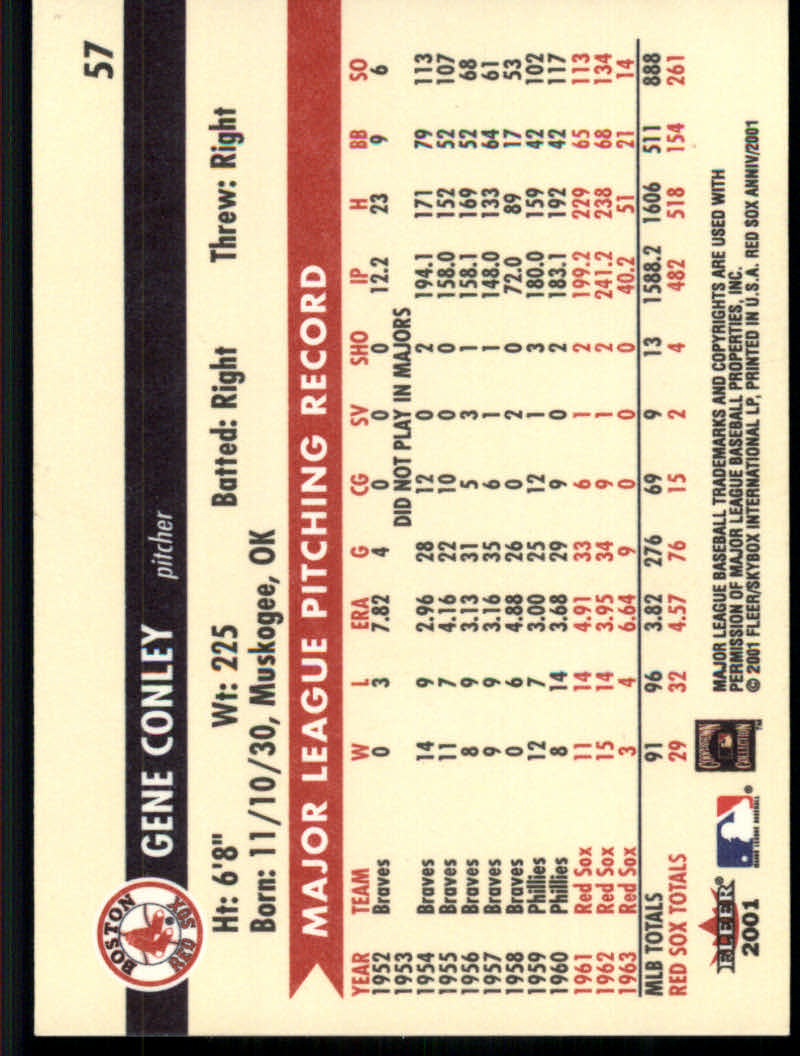 2001 Fleer Red Sox 100th Baseball - Picture 13 of 19