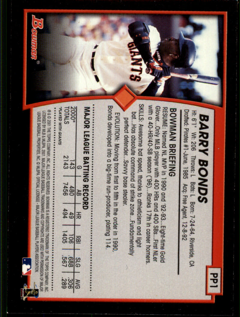 Tarjetas "insertar" de béisbol Bowman 2001 - Imagen 9 de 9