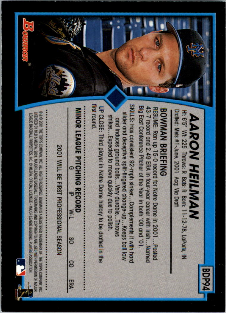 2001 Bowman Draft Baseball Card Pick - Picture 179 of 211