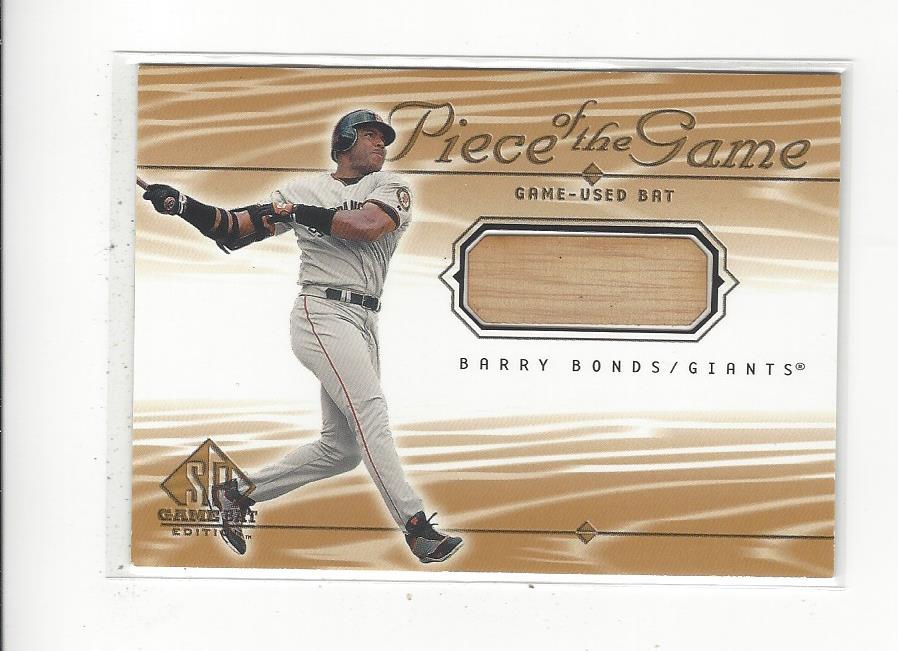 2001 SP Game Bat Edition Piece of the Game #BB Barry Bonds