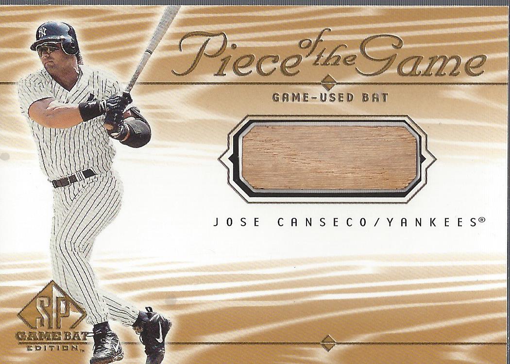 2001 SP Game Bat Edition Piece of the Game #JC Jose Canseco