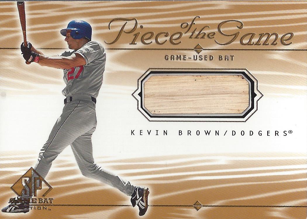 2001 SP Game Bat Edition Piece of the Game #KB Kevin Brown SP