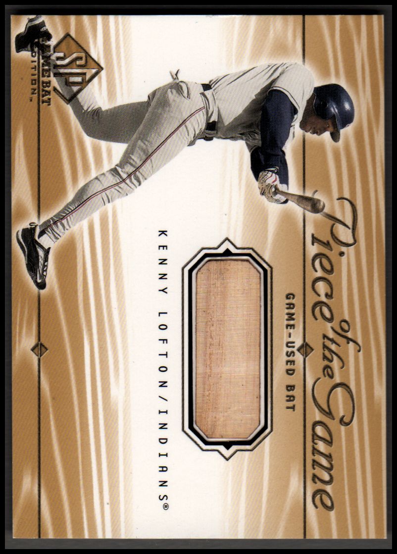 2001 SP Game Bat Edition Piece of the Game #KL Kenny Lofton
