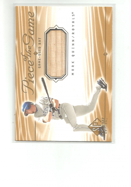 2001 SP Game Bat Edition Piece of the Game #MQ Mark Quinn SP