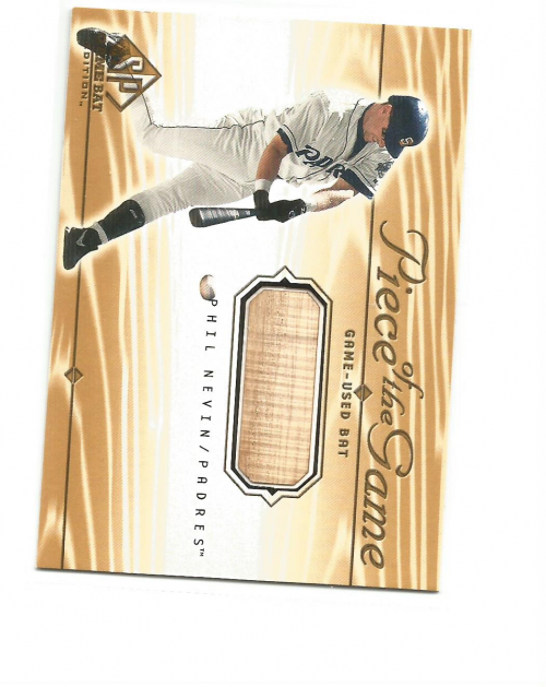 2001 SP Game Bat Edition Piece of the Game #PN Phil Nevin SP