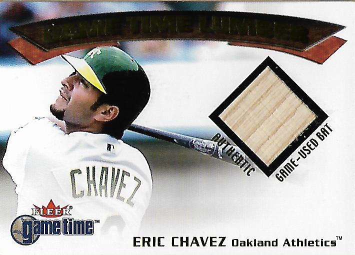 2001 Fleer Game Time Lumber #7 Eric Chavez