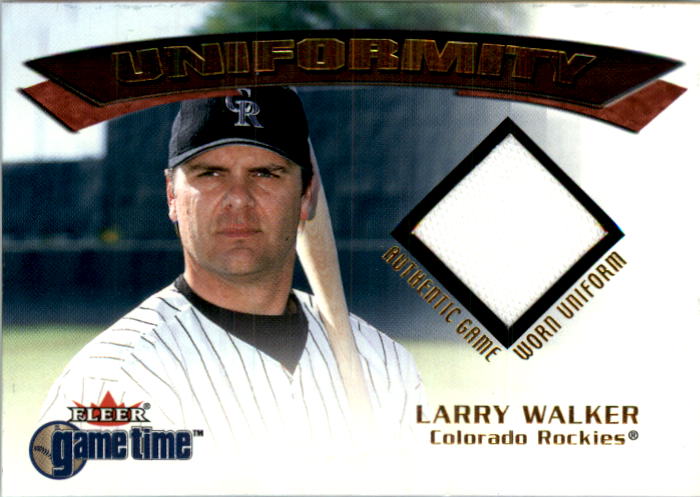 2001 Fleer Game Time Uniformity #21 Larry Walker
