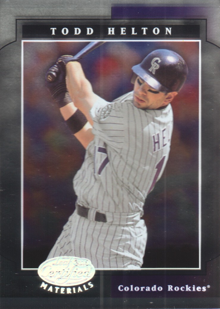 2001 Leaf Certified Materials #12 Todd Helton