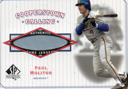 2001 SP Authentic Cooperstown Calling Game Jersey #CCPM Paul Molitor