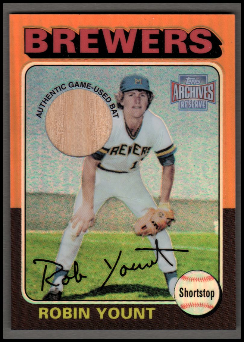 2001 Topps Archives Reserve Rookie Reprint Relics #ARR48 Robin Yount Bat