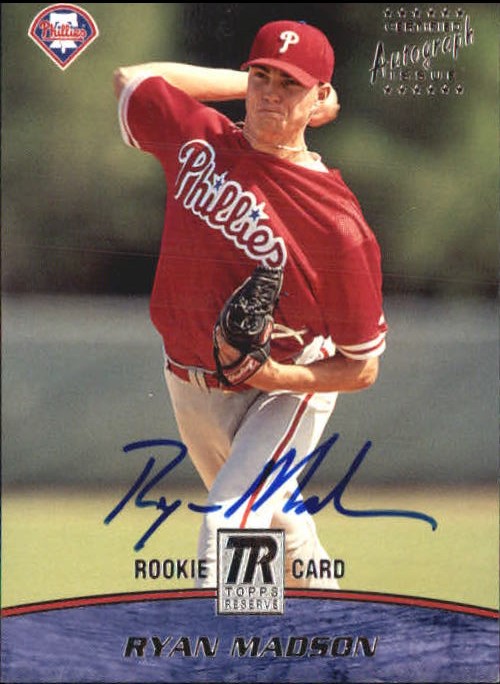 2001 Topps Reserve Rookie Autographs #TRA33 Ryan Madson A
