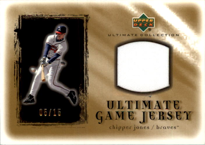 2001 Ultimate Collection Game Jersey Gold #U-CJ Chipper Jones