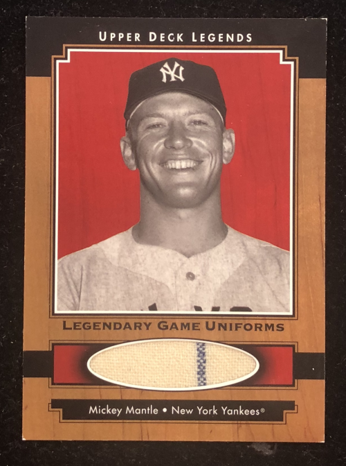 2001 Upper Deck - Pinstripe Exclusives Mickey Mantle Game-Used Jersey  #MM-J3 - Mickey Mantle /100