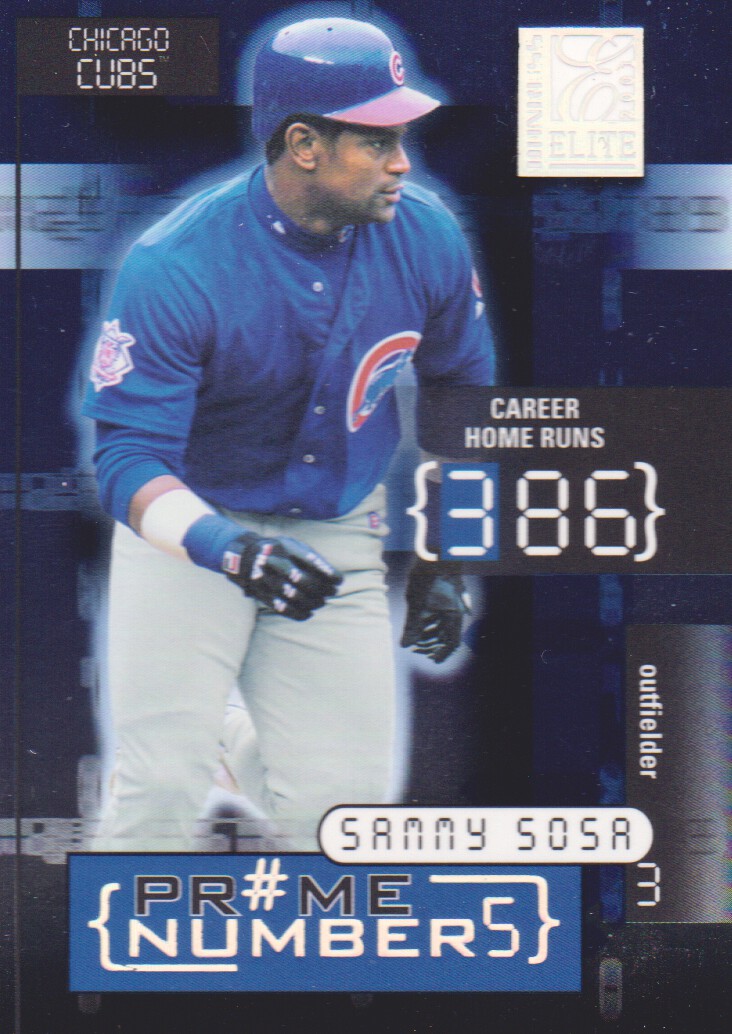 2001 Donruss Elite Prime Numbers #PN8A Sammy Sosa/300