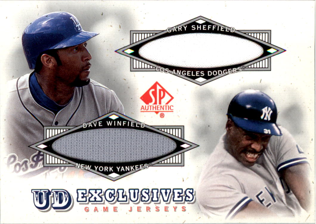2001 SP Authentic UD Exclusives Game Jersey Combos #SW Gary Sheffield/Dave Winfield