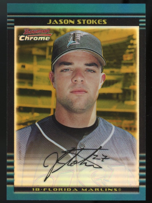 2002 Bowman Chrome Draft Gold Refractors #132 Jason Stokes